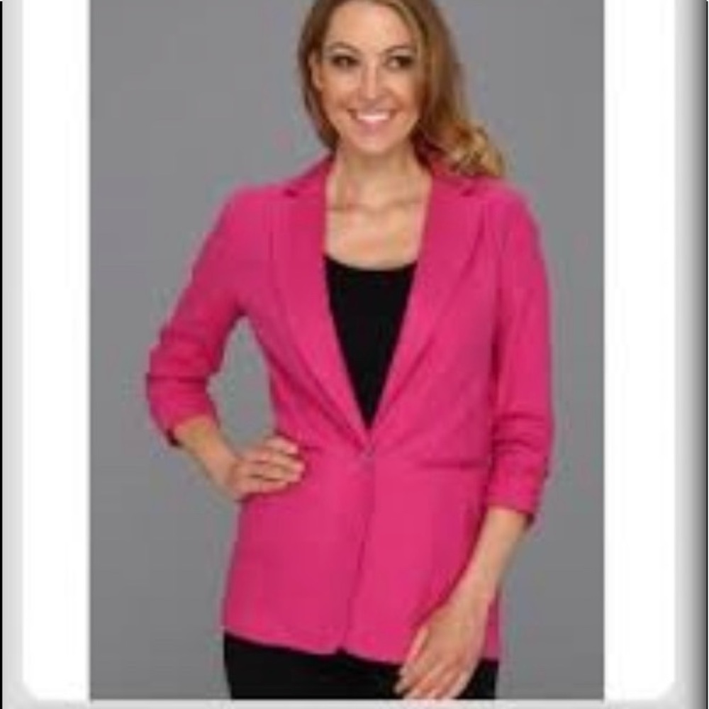 Michael Kors Radiant Pink Liner Boyfriend Blazer